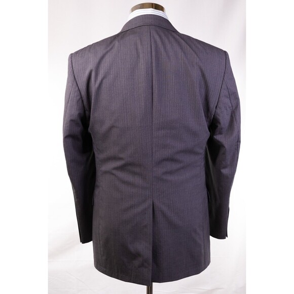 Jos. A. Bank Men 2 Button Grey Blazer 39R Wool Regular Fit Coat Jacket Striped - Picture 3 of 12